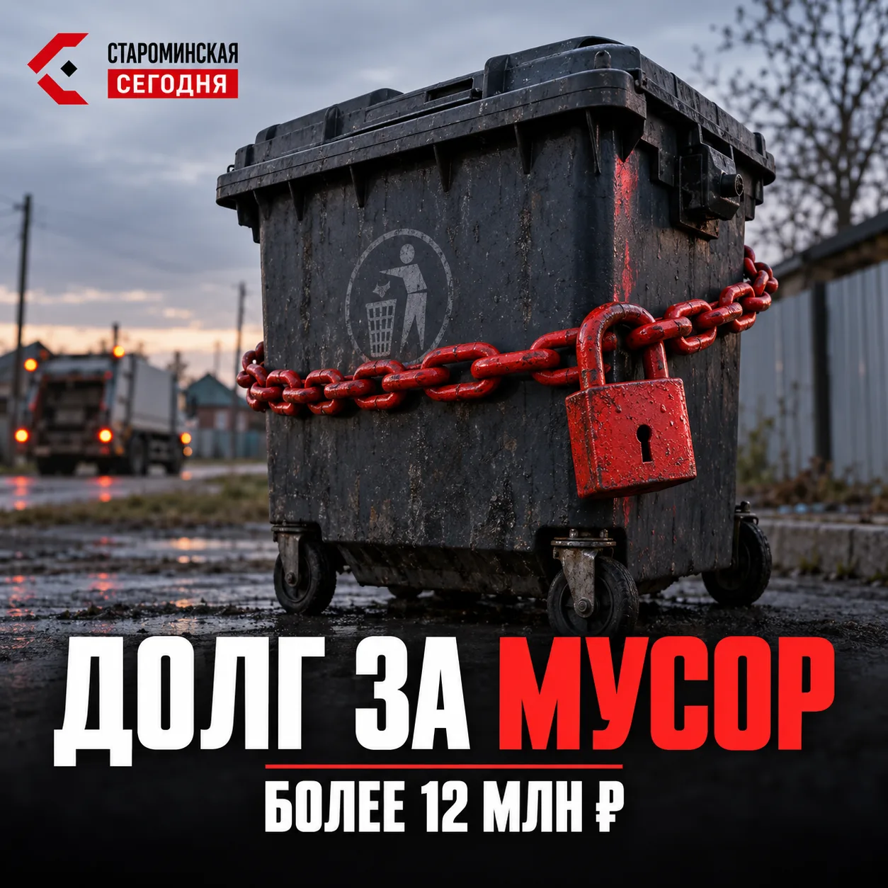🗑 Староминский район задолжал за вывоз мусора более 12 млн рублей