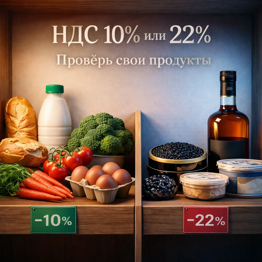Ставка НДС на продукты питания в 2026: 10% или 22% — полный разбор