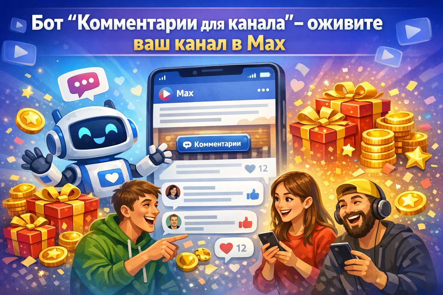 💬 Бот «Комментарии для канала» — оживите ваш канал в Max

В Max пока нет встроенных комментариев дл