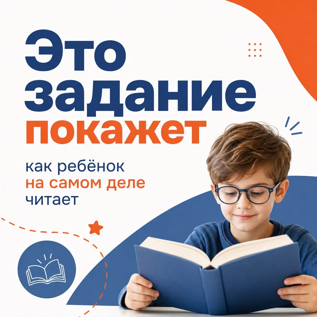 🔔 Это задание покажет, как ребёнок на самом деле читает.