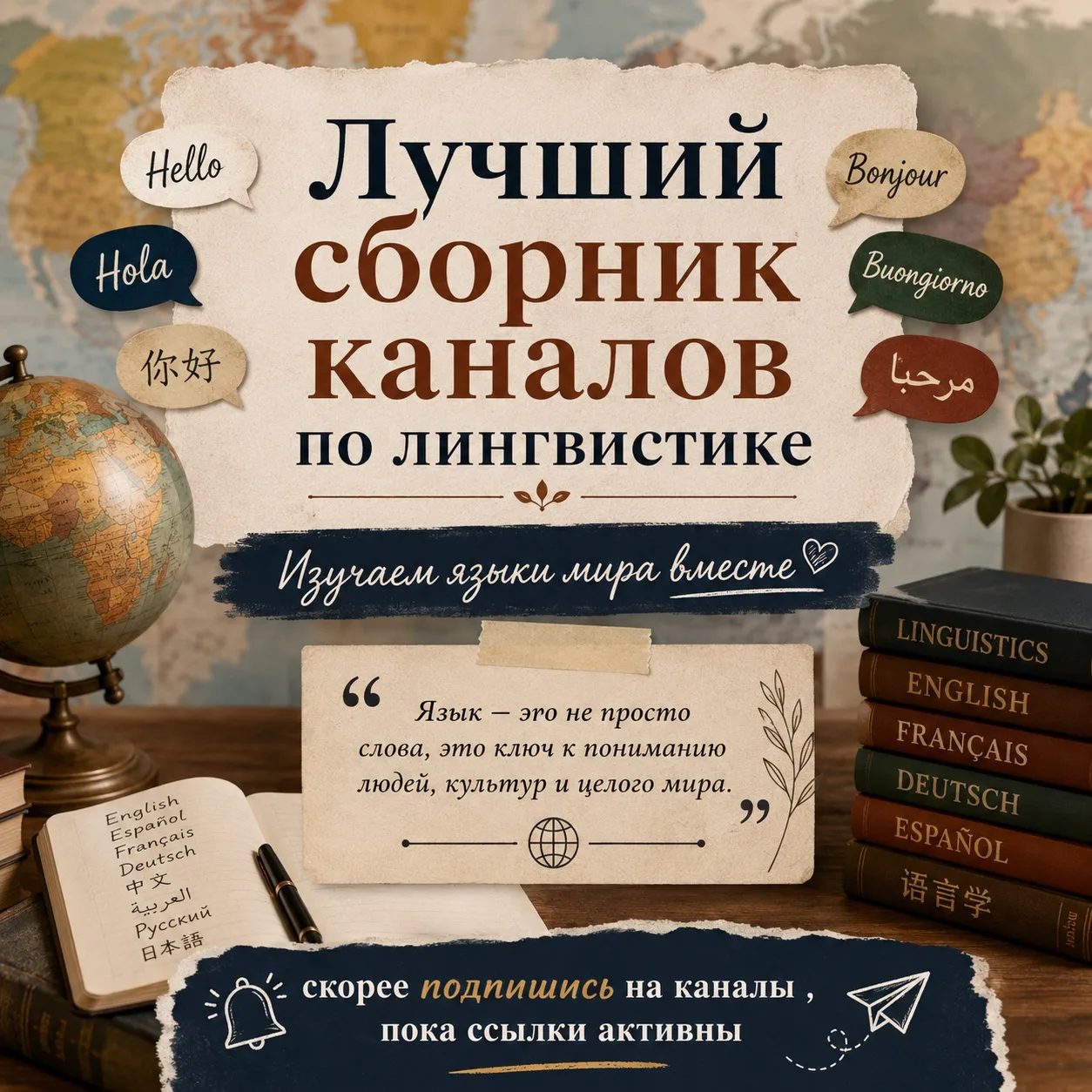 Здесь собраны самые интересные каналы для изучения иностранных языков, развития речи, р...