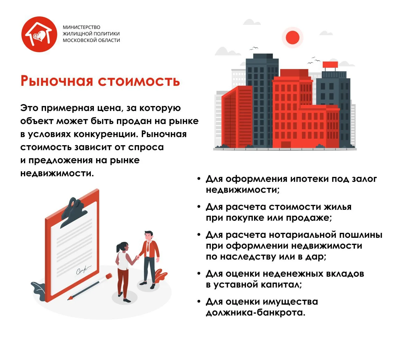 Для чего нужны кадастровая и рыночная стоимость недвижимости?  Подробно рассказываем в карточках Мин