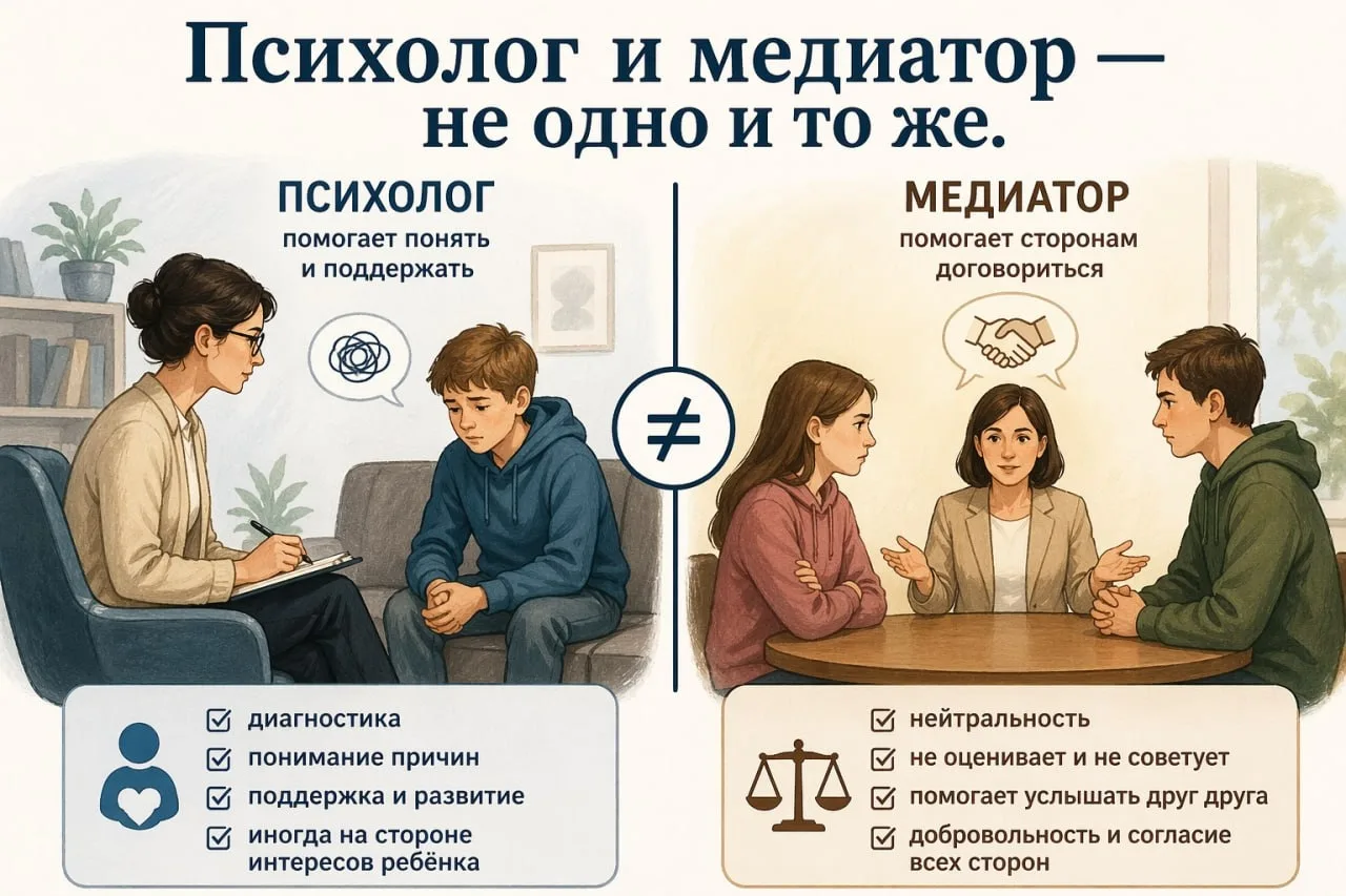 📚Сегодня я хочу рассказать педагогам и родителям о службе школьной медиации и для чего...