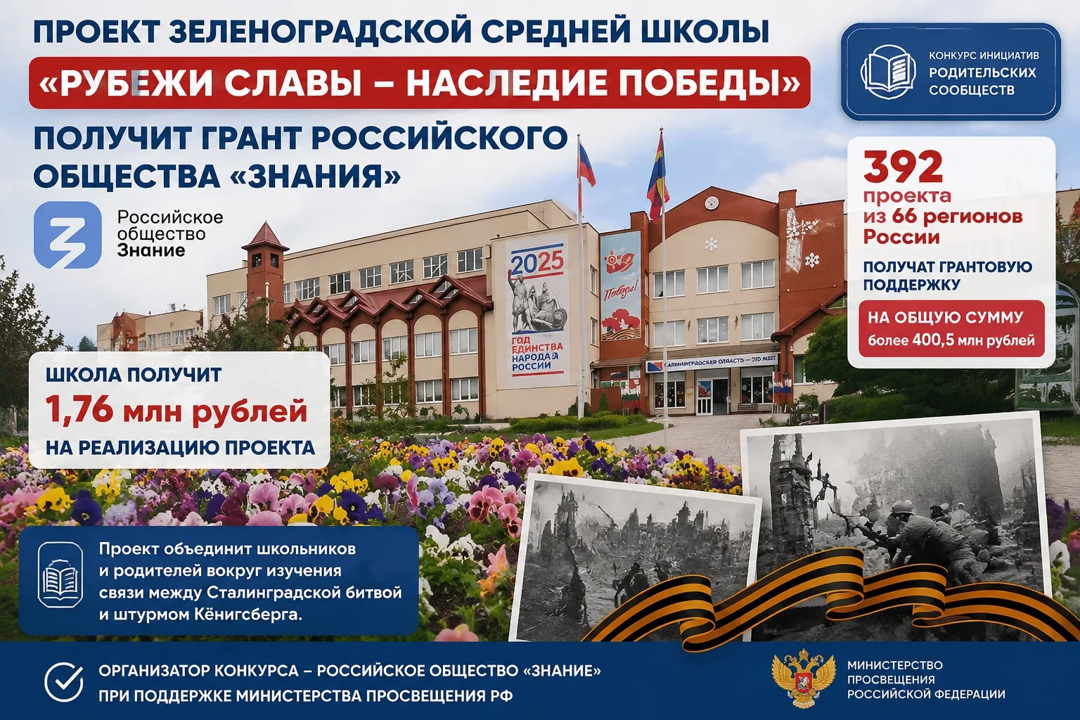 🏆 ДОЛГОЖДАННАЯ ПОБЕДА! НАШ ПРОЕКТ – В ЧИСЛЕ ЛУЧШИХ ПО ВСЕЙ СТРАНЕ! 🏆

Наша школа выиграла грант Ро