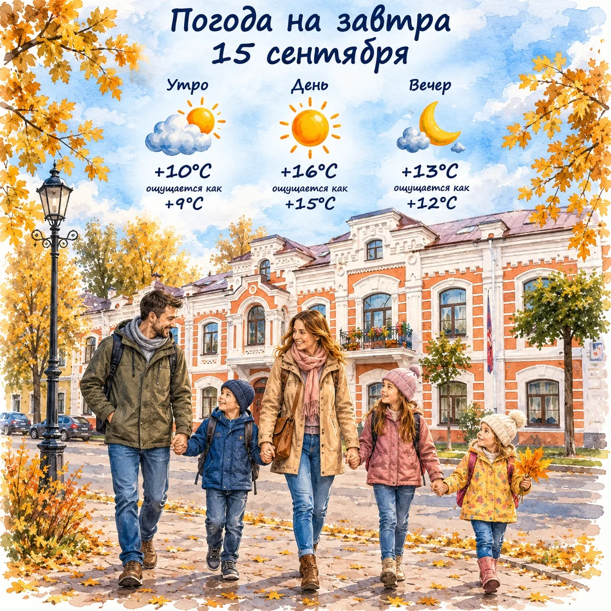 🌿 Как одеть ребёнка завтра, 15 сентября?