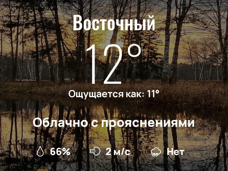 Что с погодой в Восточном?