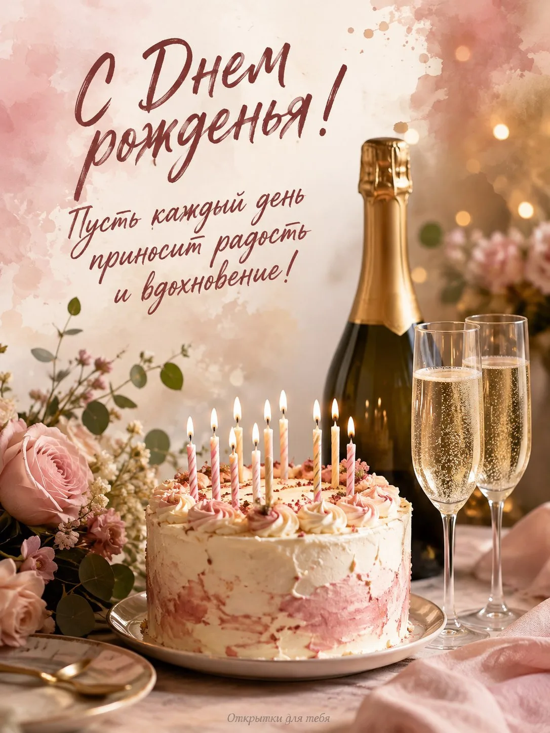 С днём рождения! Желаю тебе оставаться собой и чувствовать себя счастливой каждый день.🕊️