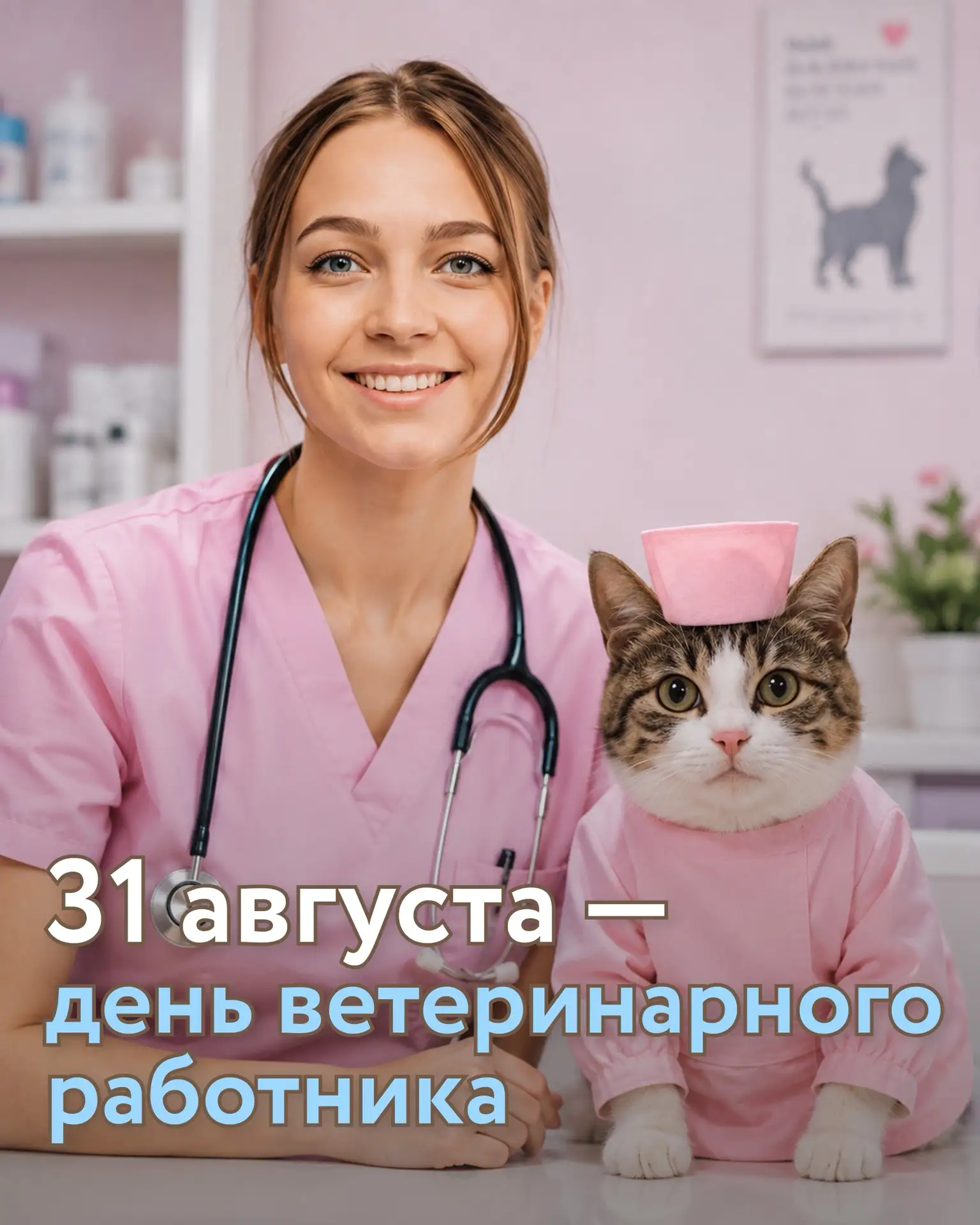 💚Поздравляем тех, кто каждый день заботится о здоровье наших хвостиков, усатиков, перн...