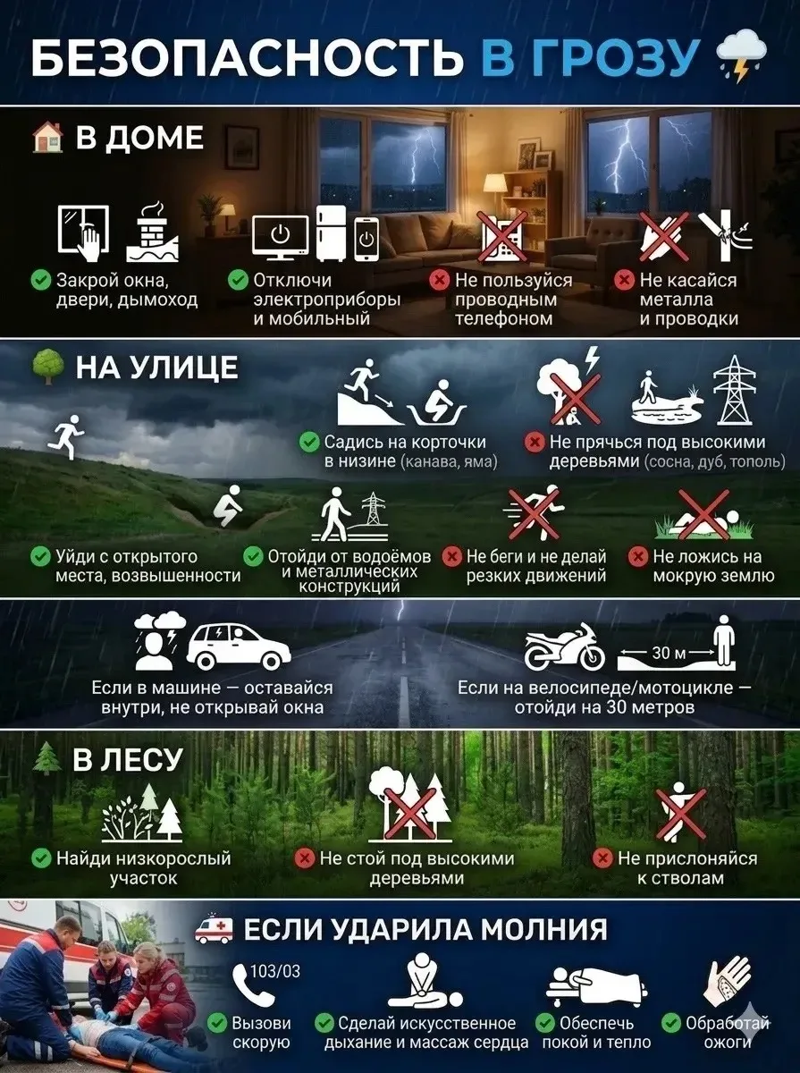 Гроза: красиво, но опасно!