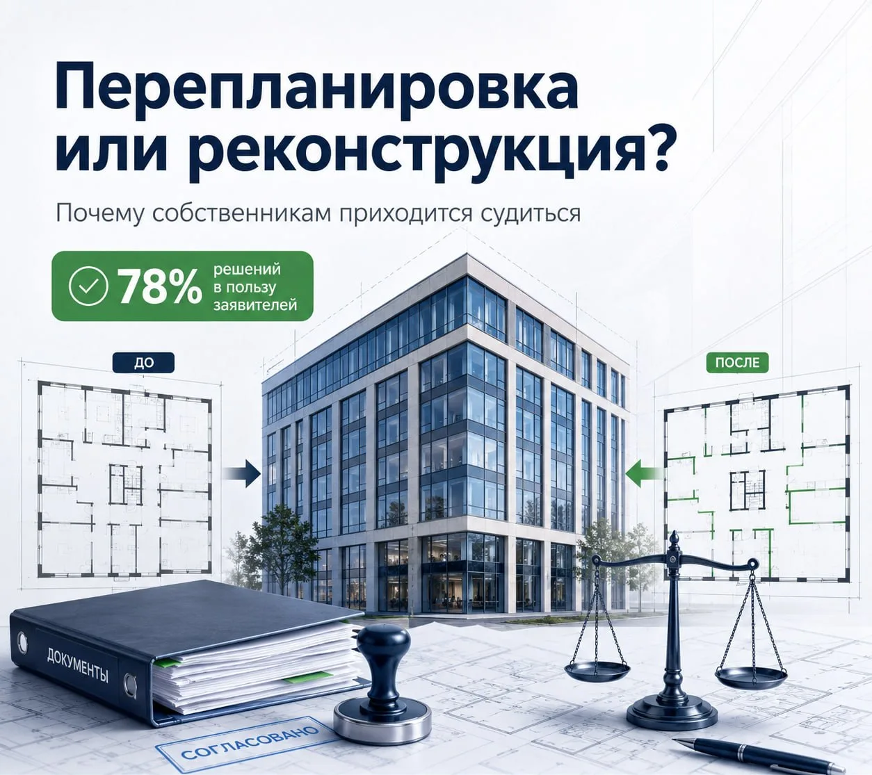 🏢 Перепланировка или реконструкция: почему собственникам нежилых зданий приходится суд...