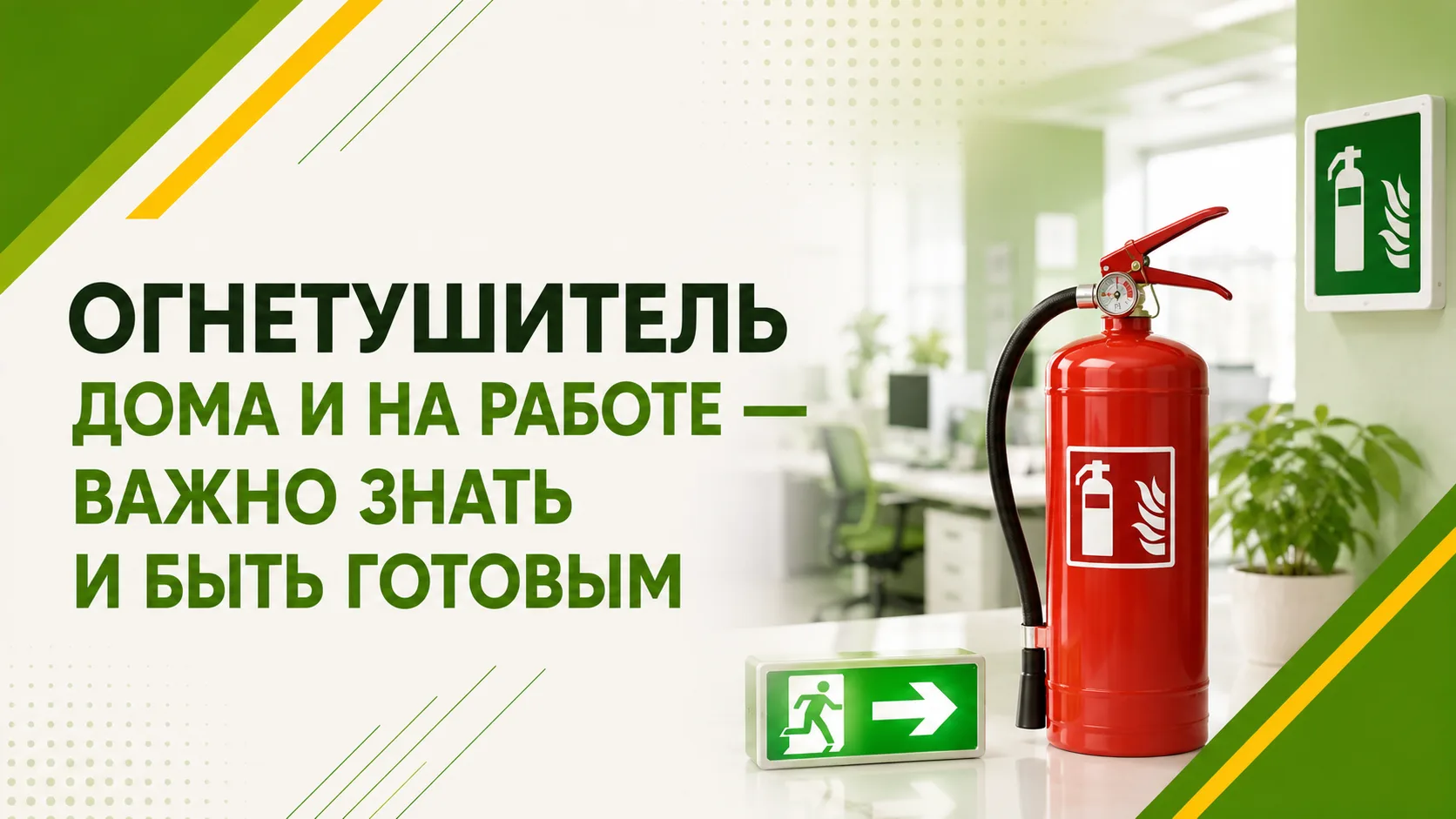 🧯 Огнетушитель рядом: что важно знать дома и на работе!