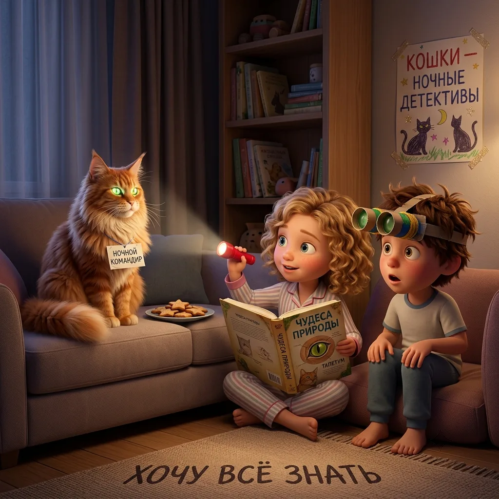 Почему у кошек глаза светятся в темноте, как два маленьких фонарика? Внутри кошачьего г...