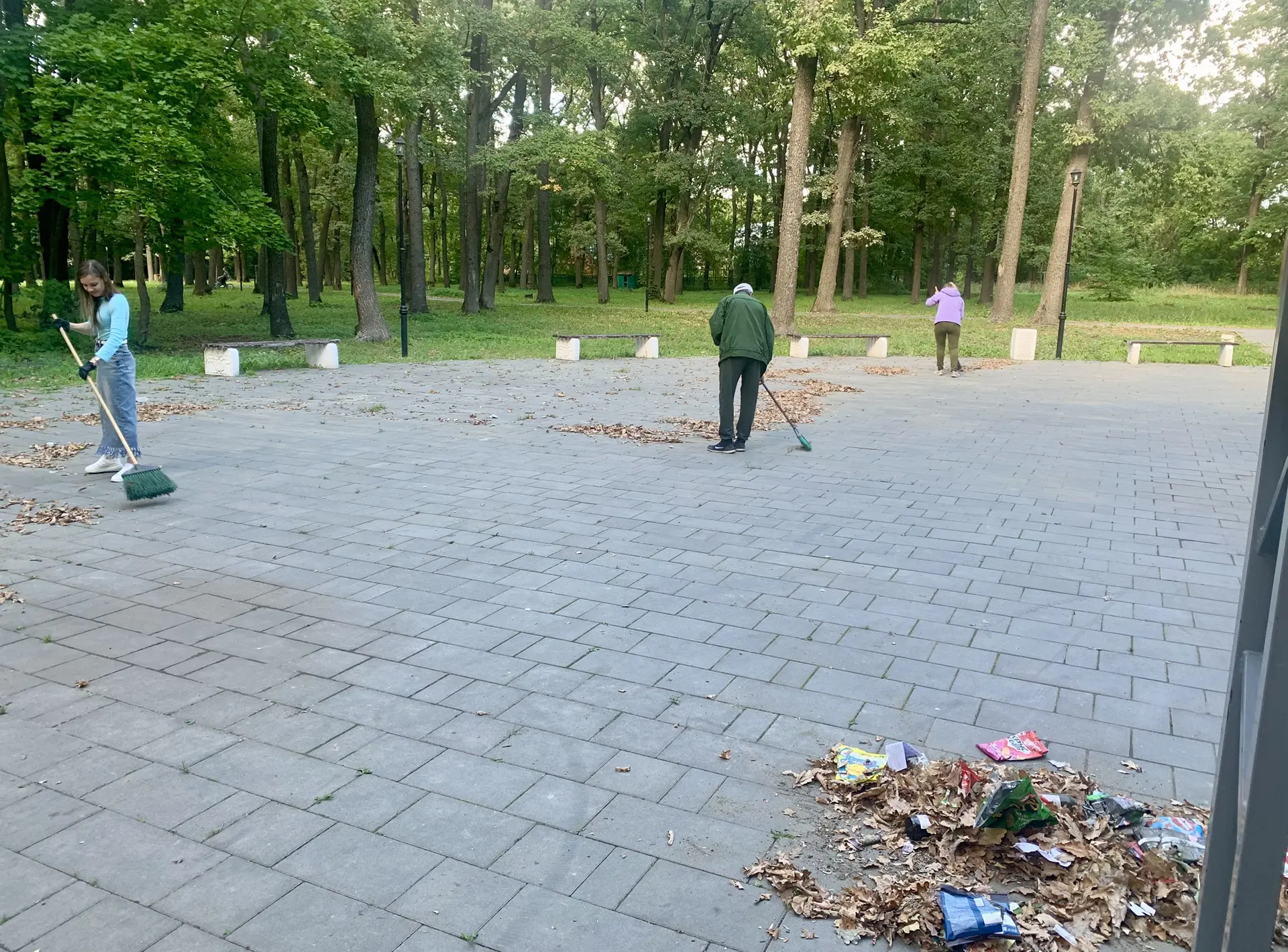 🌳В пятницу, 28 августа, работники районного Дома культуры вышли на уборку территории п...