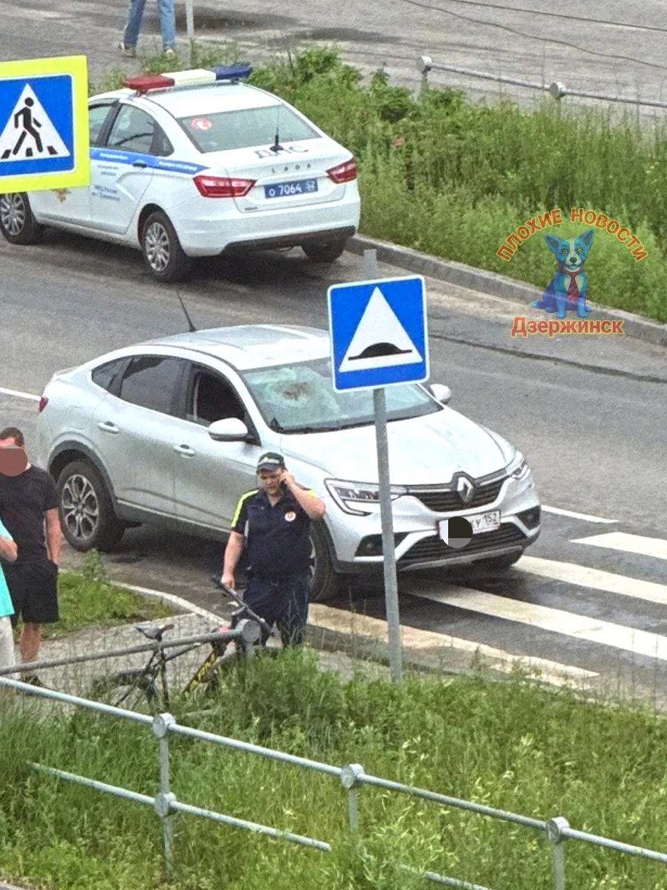 ДТП с участием велосипедиста и легкового автомобиля произошло сегодня во второй половине дня, на пеш