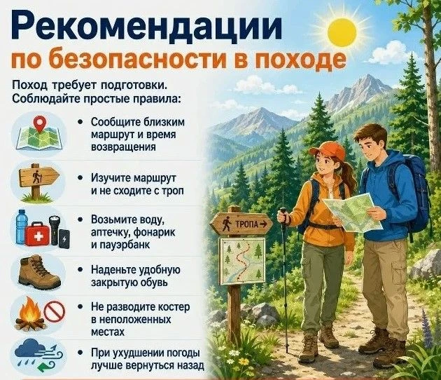 Правила, которые помогут вам оставаться в безопасности в походах и прогулках на открыто...