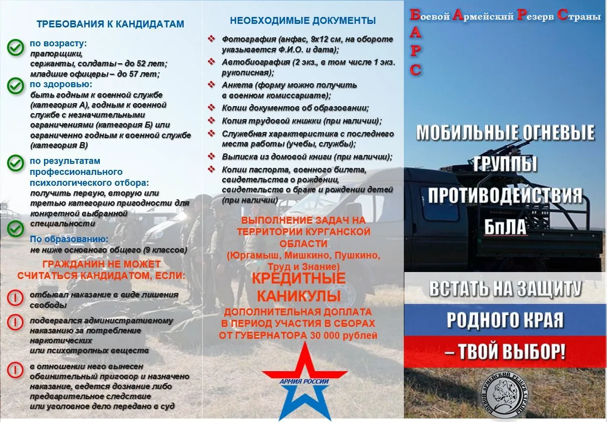Защищаем свой край: открыт набор в резерв БАРС!