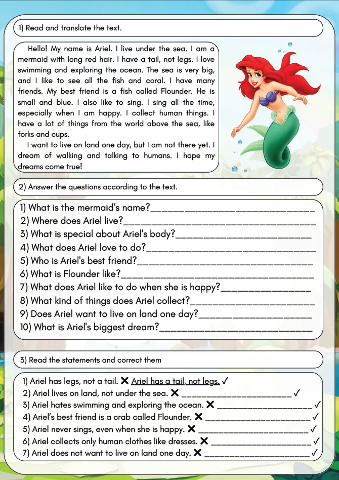 ❤ ARIEL READING WORKSHEET A0-A1
❤️ Забрать бесплатно можно здесь
📚 Бесплатная библиотека УМК здесь
