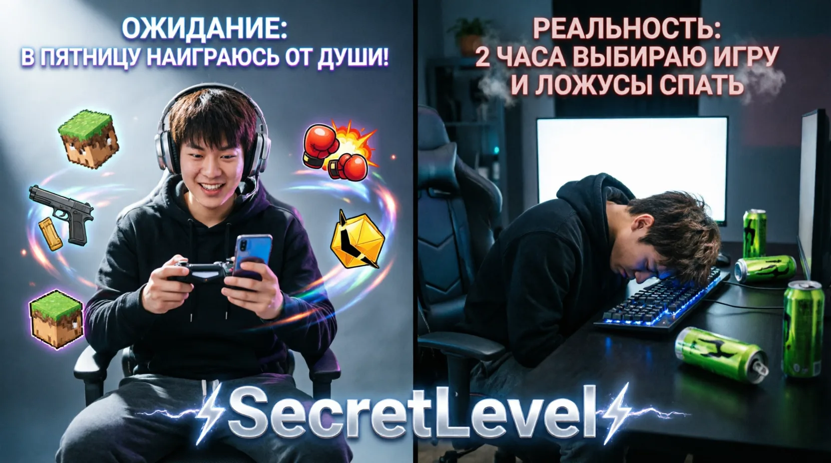 ПЯТНИЧНЫЙ ВЕЧЕР ГЕЙМЕРА: ОЖИДАНИЕ vs РЕАЛЬНОСТЬ 😂👇