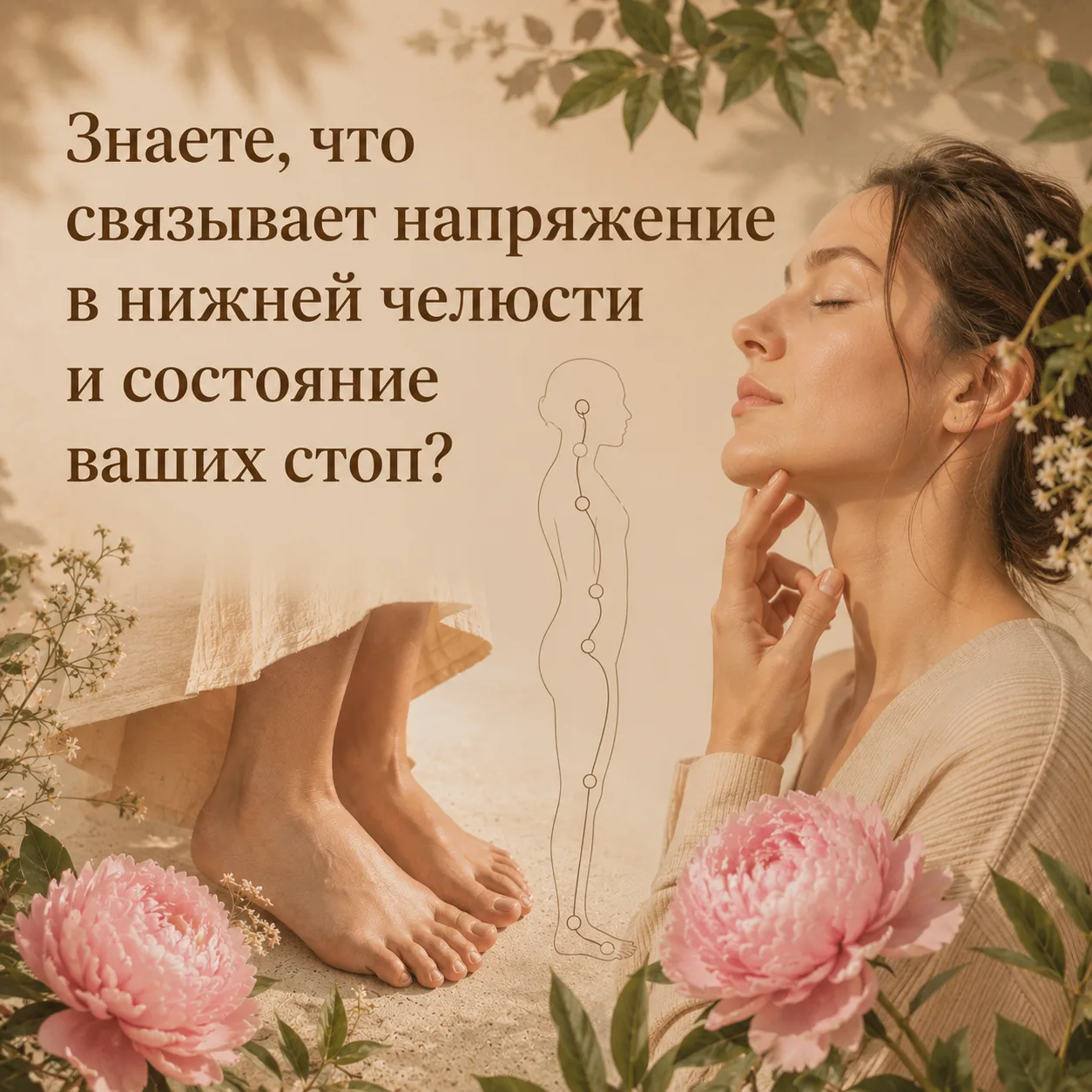 Знаете, что связывает напряжение в нижней челюсти и состояние ваших стоп?