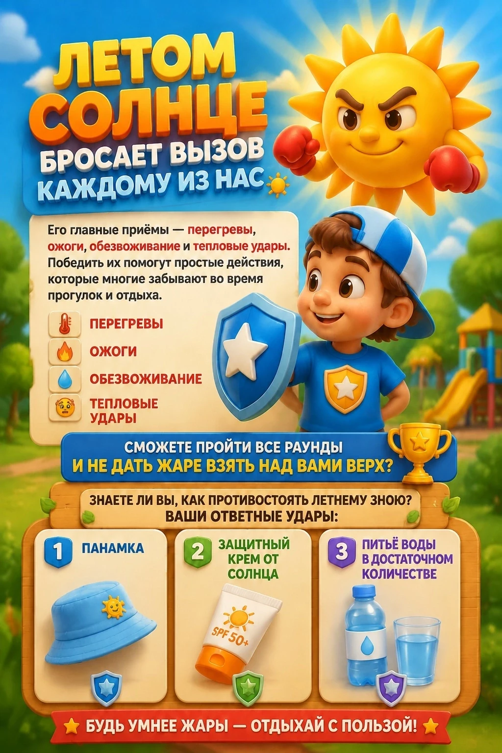 Летняя жара: готовься к бою! ☀️

Лето — это не только радость прогулок, но и настоящее испытание жар