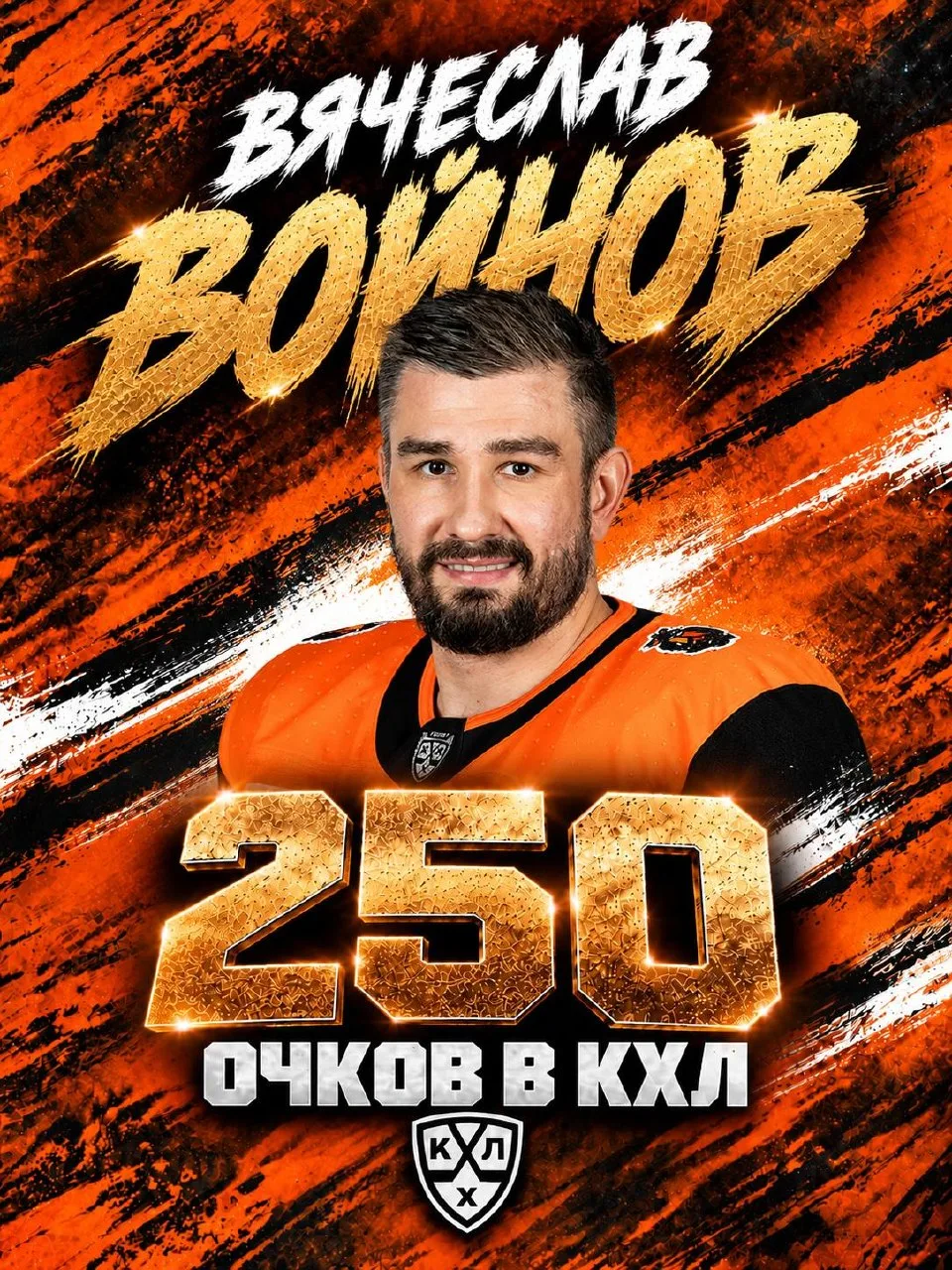 💪🔥 Вчера в ЕКБ наш прославленный защитник Вячеслав Войнов достиг отметки в 250 набран...