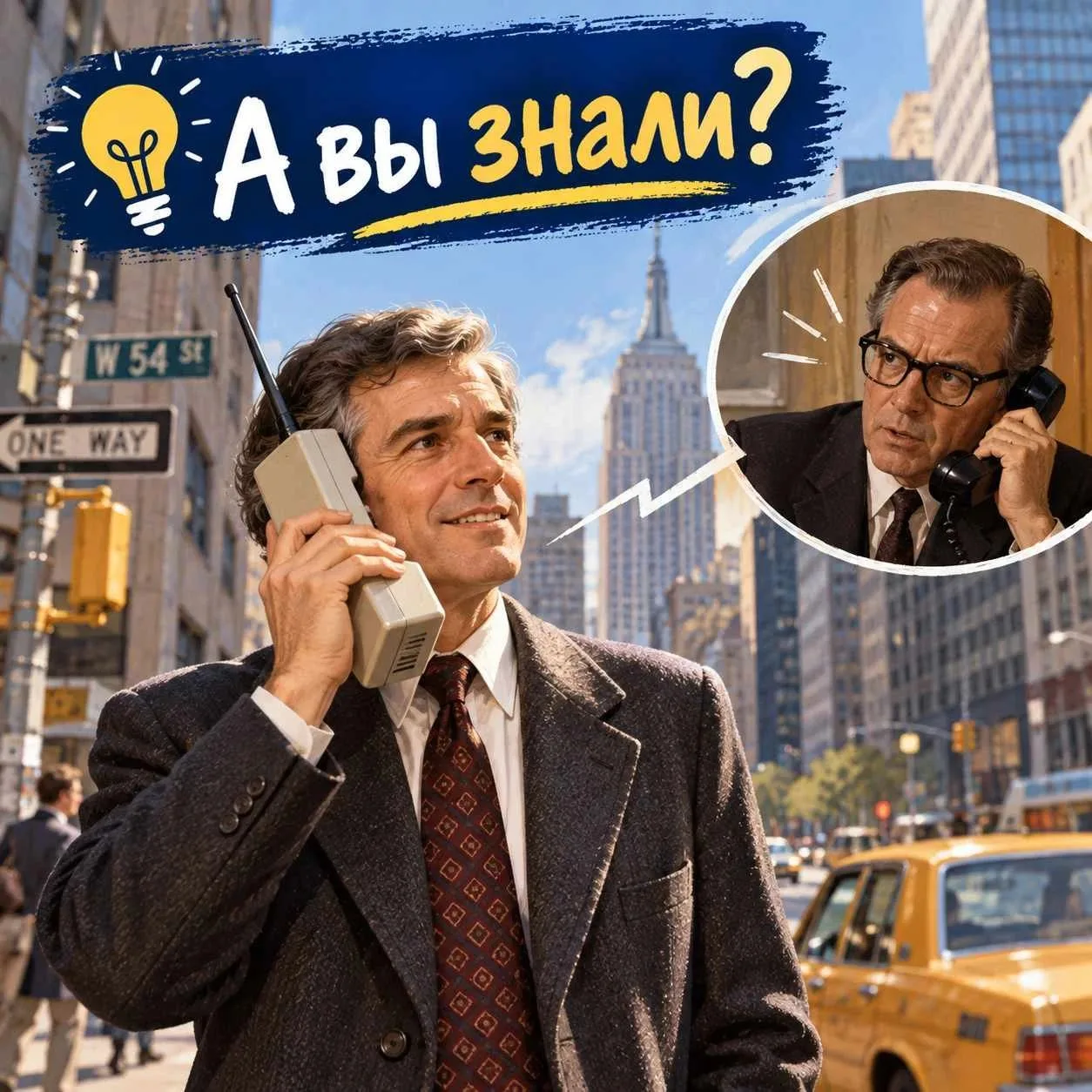 💡 А вы знали, кому и зачем был сделан первый в истории звонок с мобильного телефона?