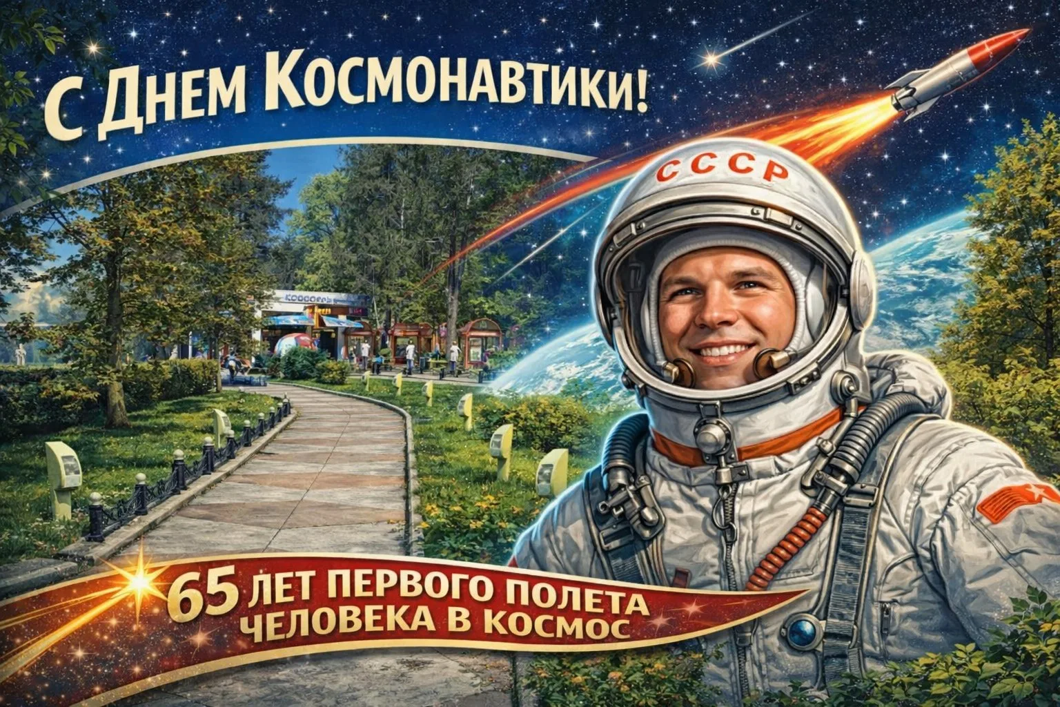 ТРИУМФ, ИЗМЕНИВШИЙ ЧЕЛОВЕЧЕСКИЙ МИР 🌌  Сегодня День космонавтики 🚀. Мы отмечаем шестьдесят пять лет 