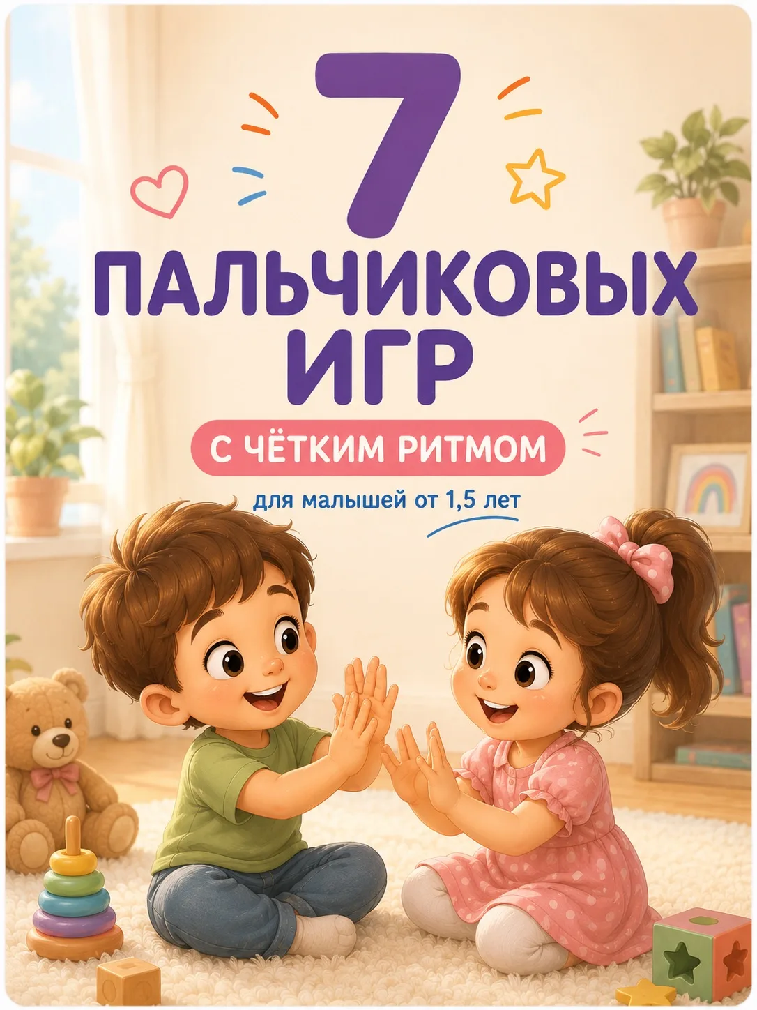 7 пальчиковых игр с четким ритмом
✅ Попробуйте поиграть с детьми
