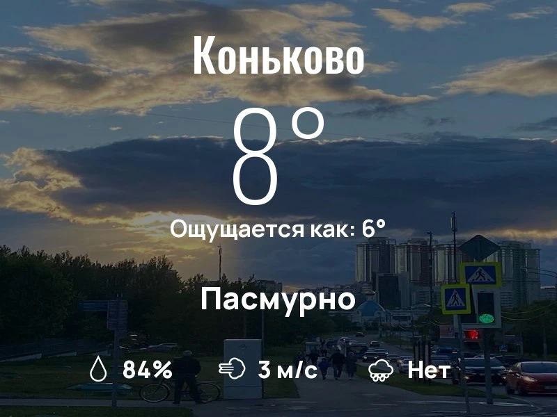 Что с погодой в Коньково?