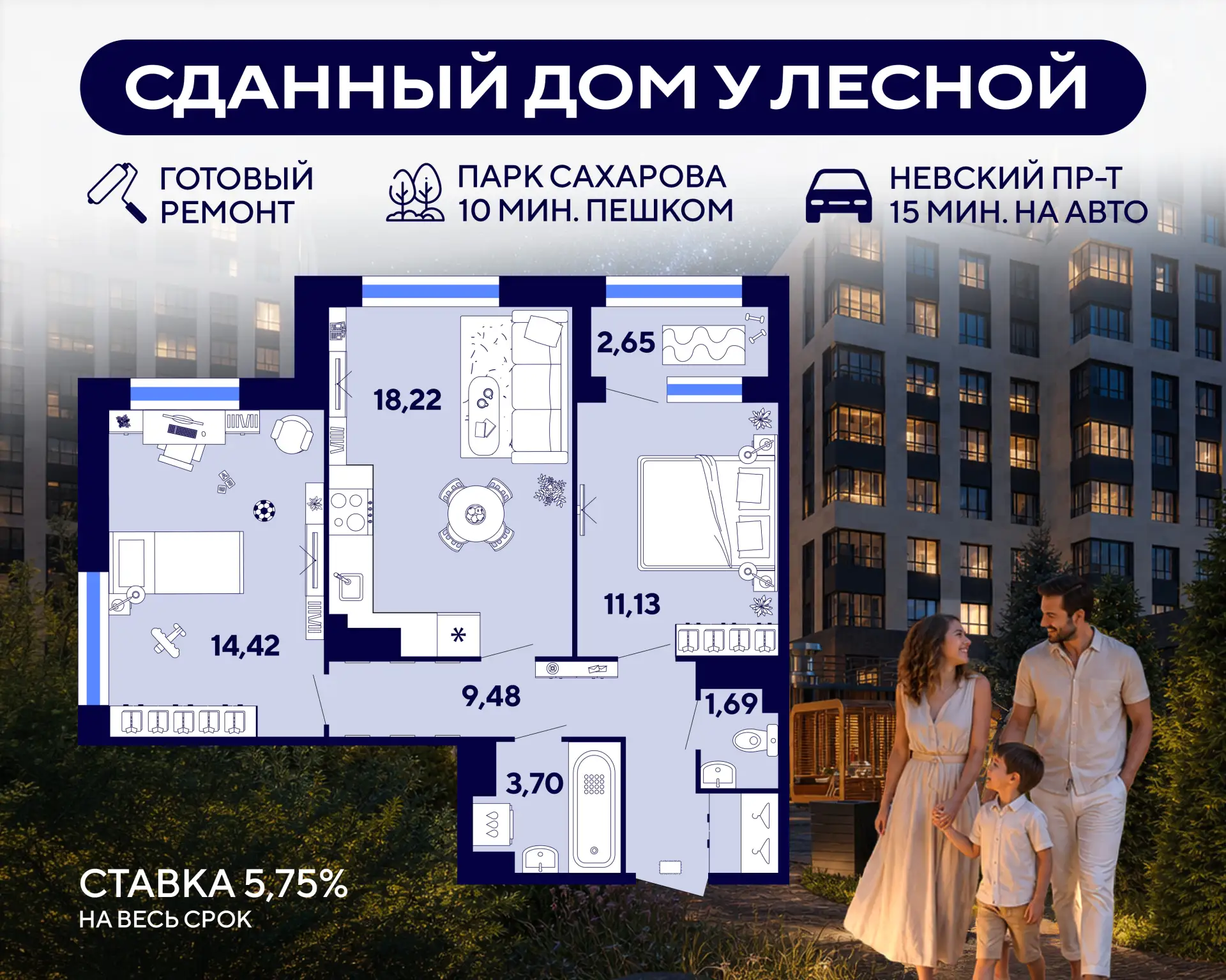 🔥 Готовая семейная двушка у «Лесной». Переезжайте уже этим летом

#кейс_дня

Покупка квартиры для с
