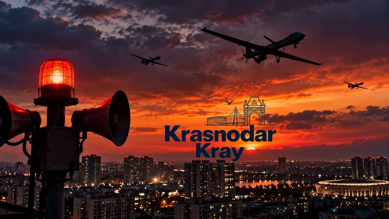 ⚠️ Беспилотная опасность продолжает действовать в Краснодаре