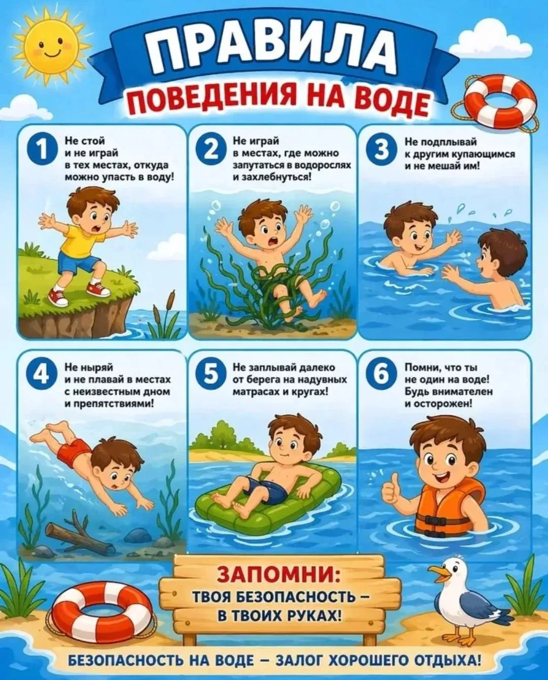 Правила поведения на водоёмах