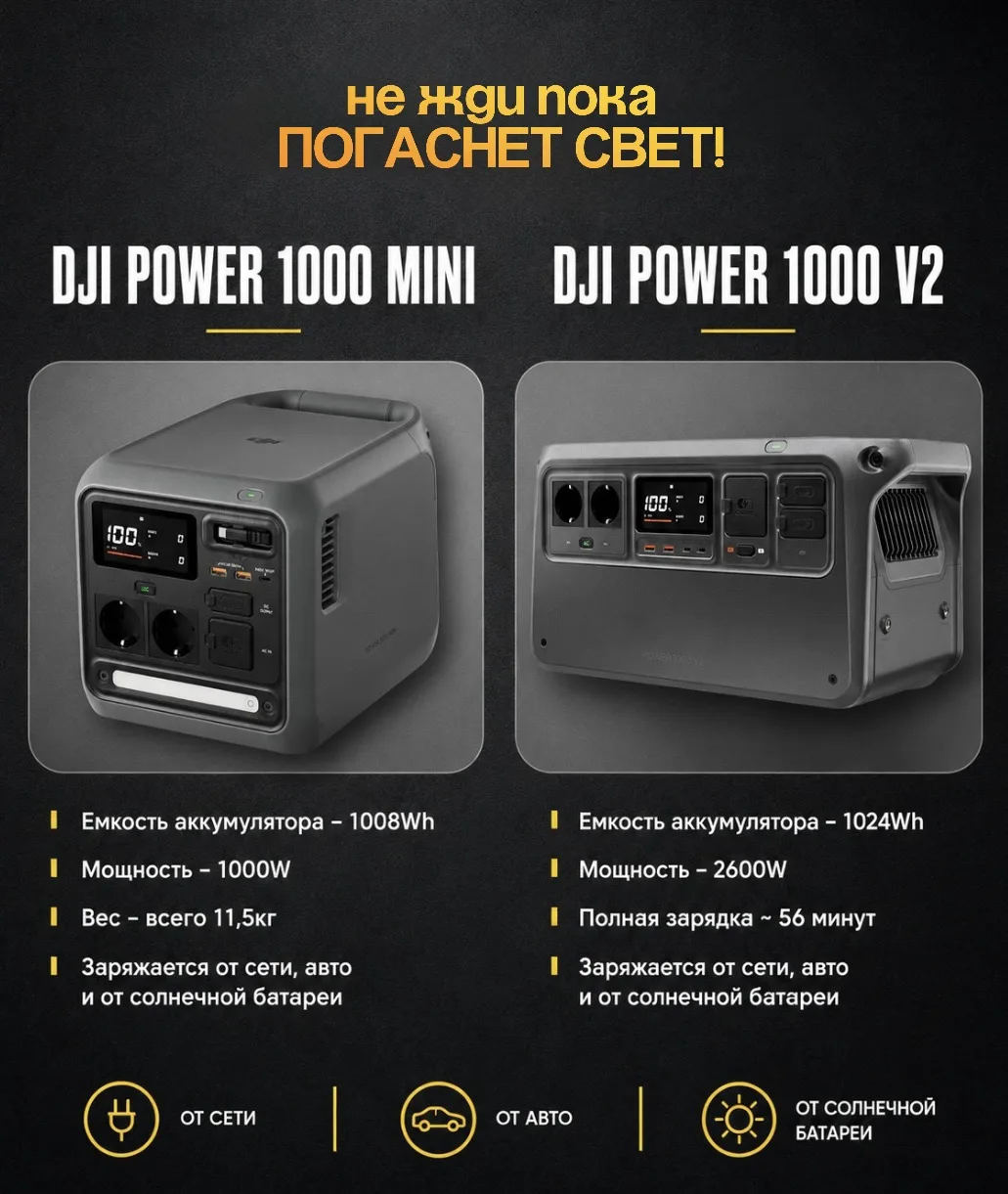 ЗАРЯДНЫЕ СТАНЦИИ DJI POWER СНОВА В НАЛИЧИИ‼️