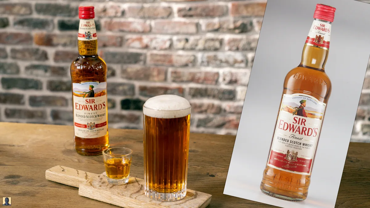 Купажированный шотландский виски Sir Edward's от французской компании La Martiniquaise-Bardinet демо