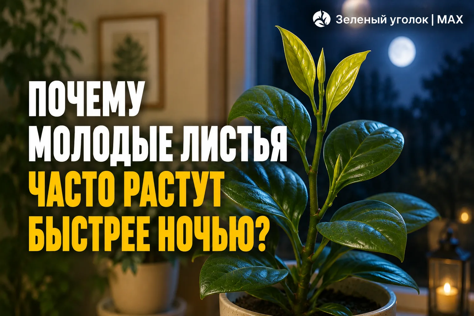 🌱 ПОЧЕМУ МОЛОДЫЕ ЛИСТЬЯ ЧАСТО РАСТУТ БЫСТРЕЕ НОЧЬЮ?

Ночью растение не тратит силы на защиту от ярк