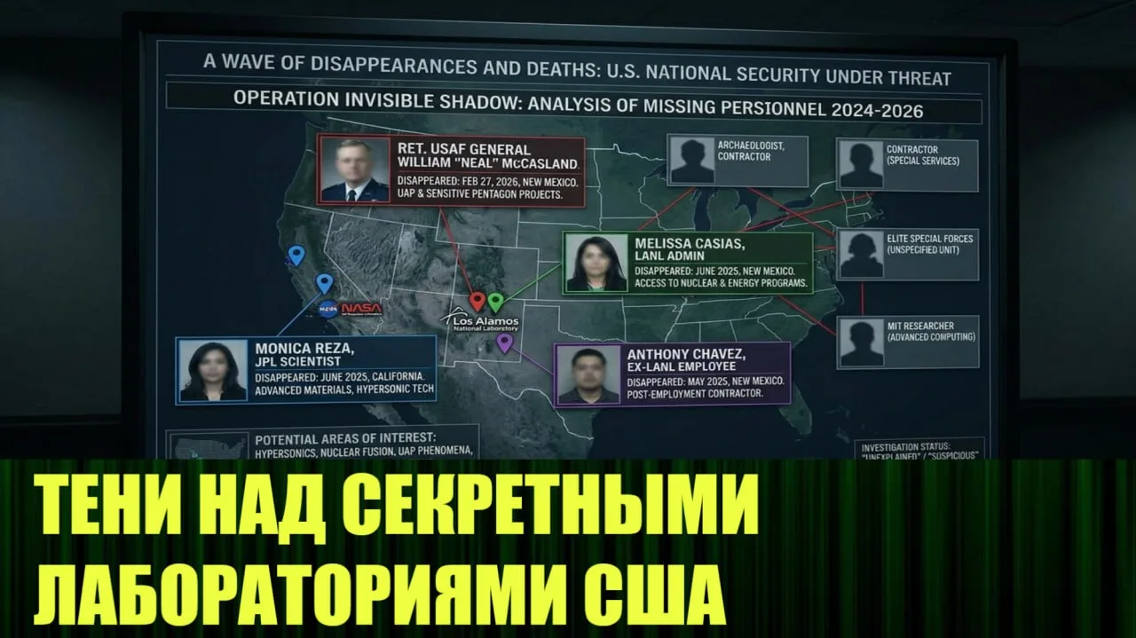🆕 Новое видео: "Загадочная волна исчезновений и смертей среди элиты американской науки...