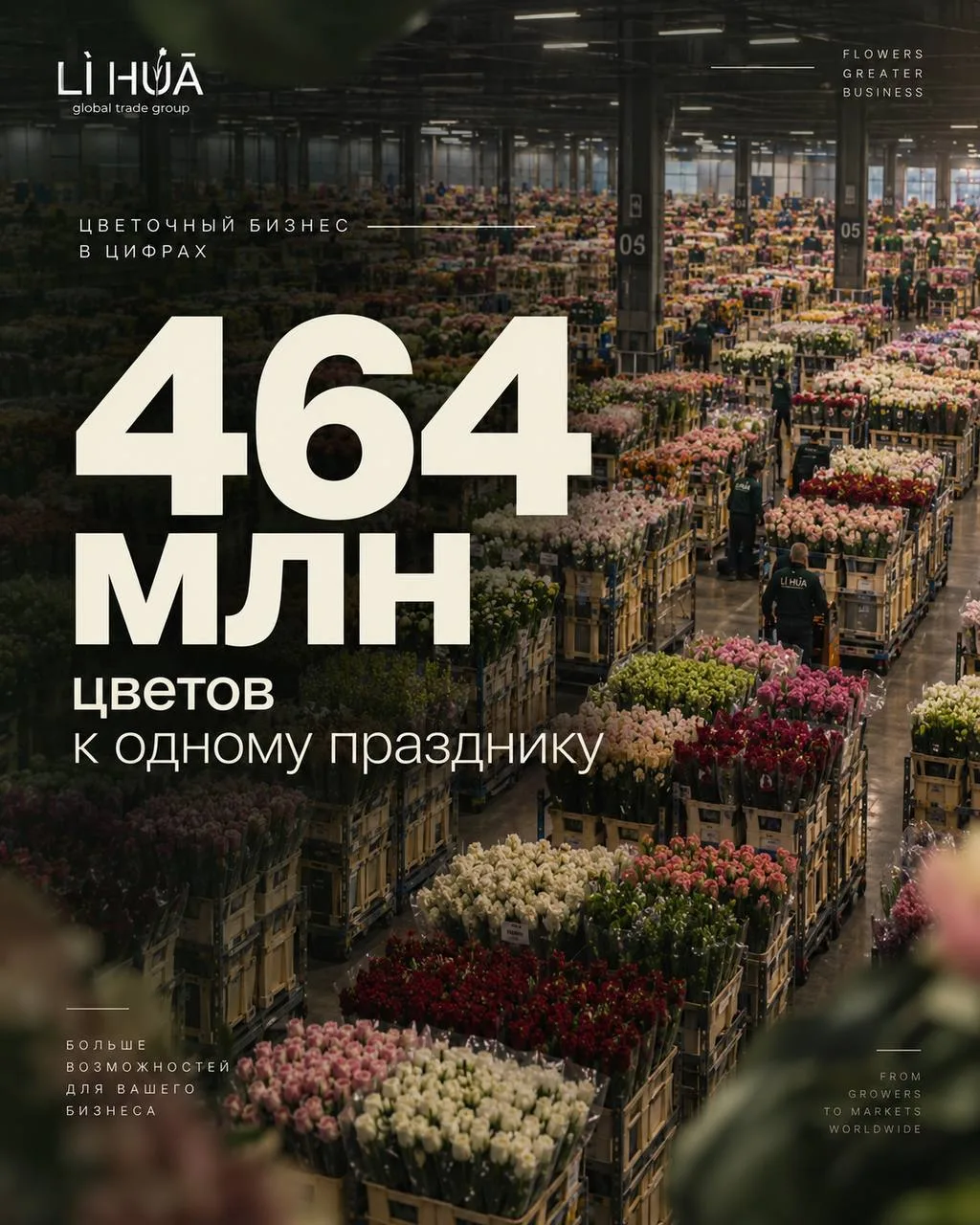 464 миллиона цветов - к одному празднику 💐