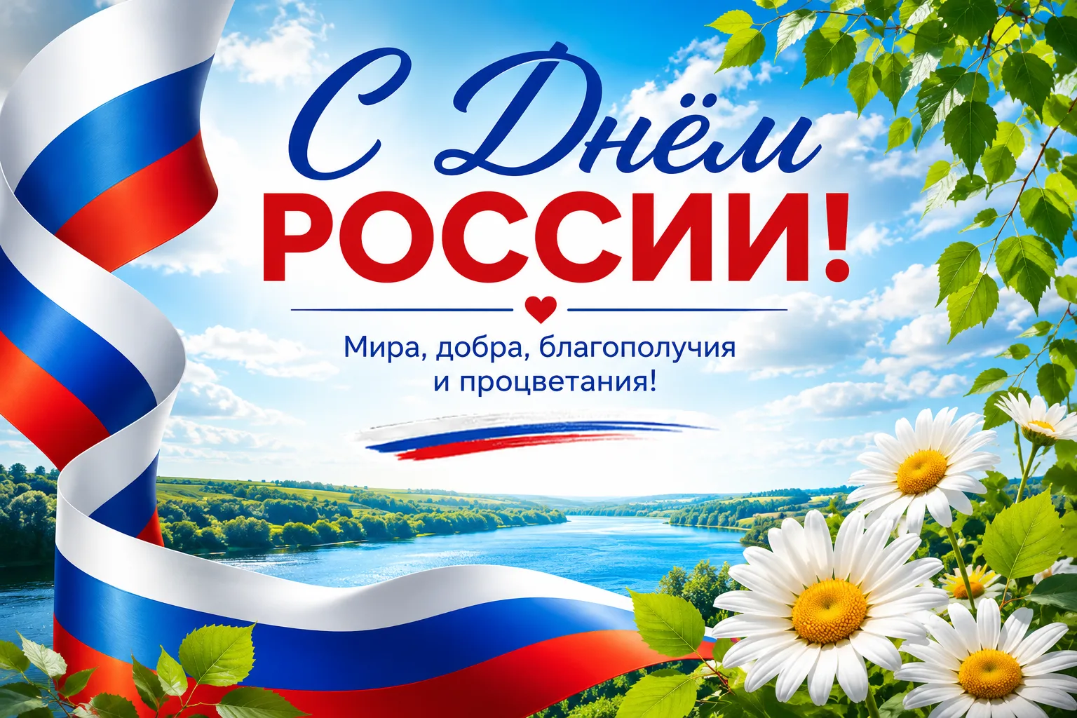С Днём России! 🇷🇺

Дорогие друзья, поздравляем вас с праздником! Гордимся нашей страной, её истори