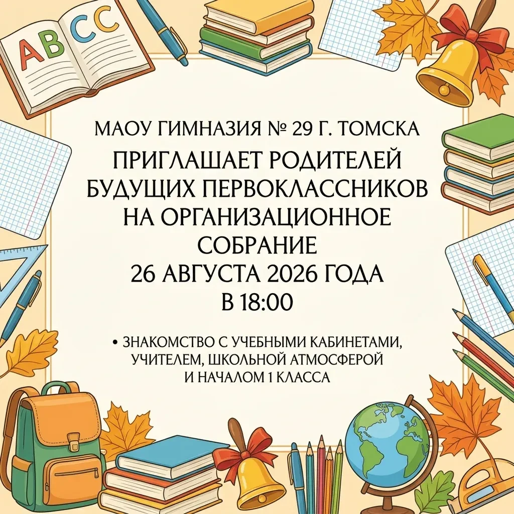 💥Уважаемые родители (законные представители) будущих первоклассников!