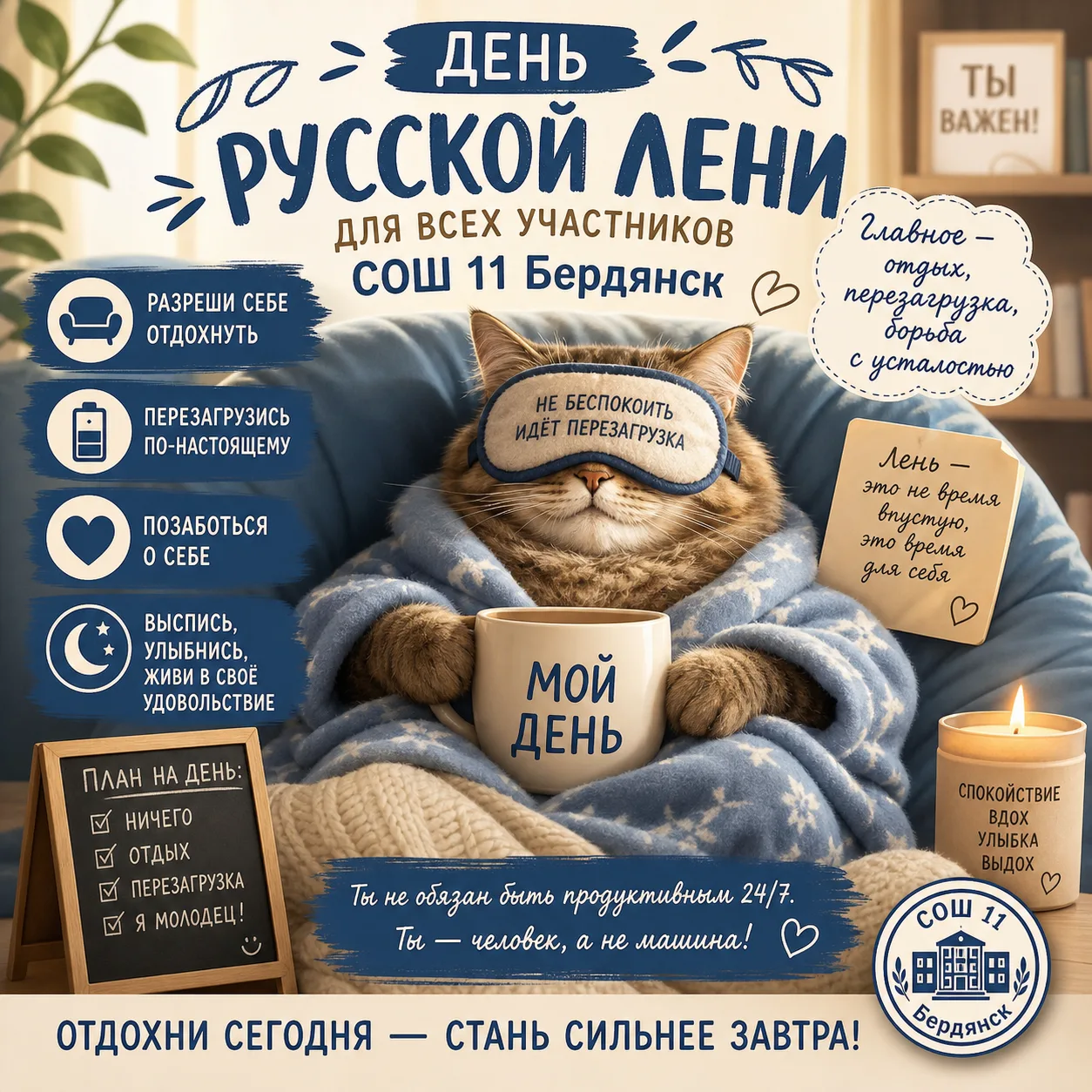 15 июля: Праздник Лени, который мы заслужили! 😴✨

Всем привет! Сегодня особенный день, который мы ж