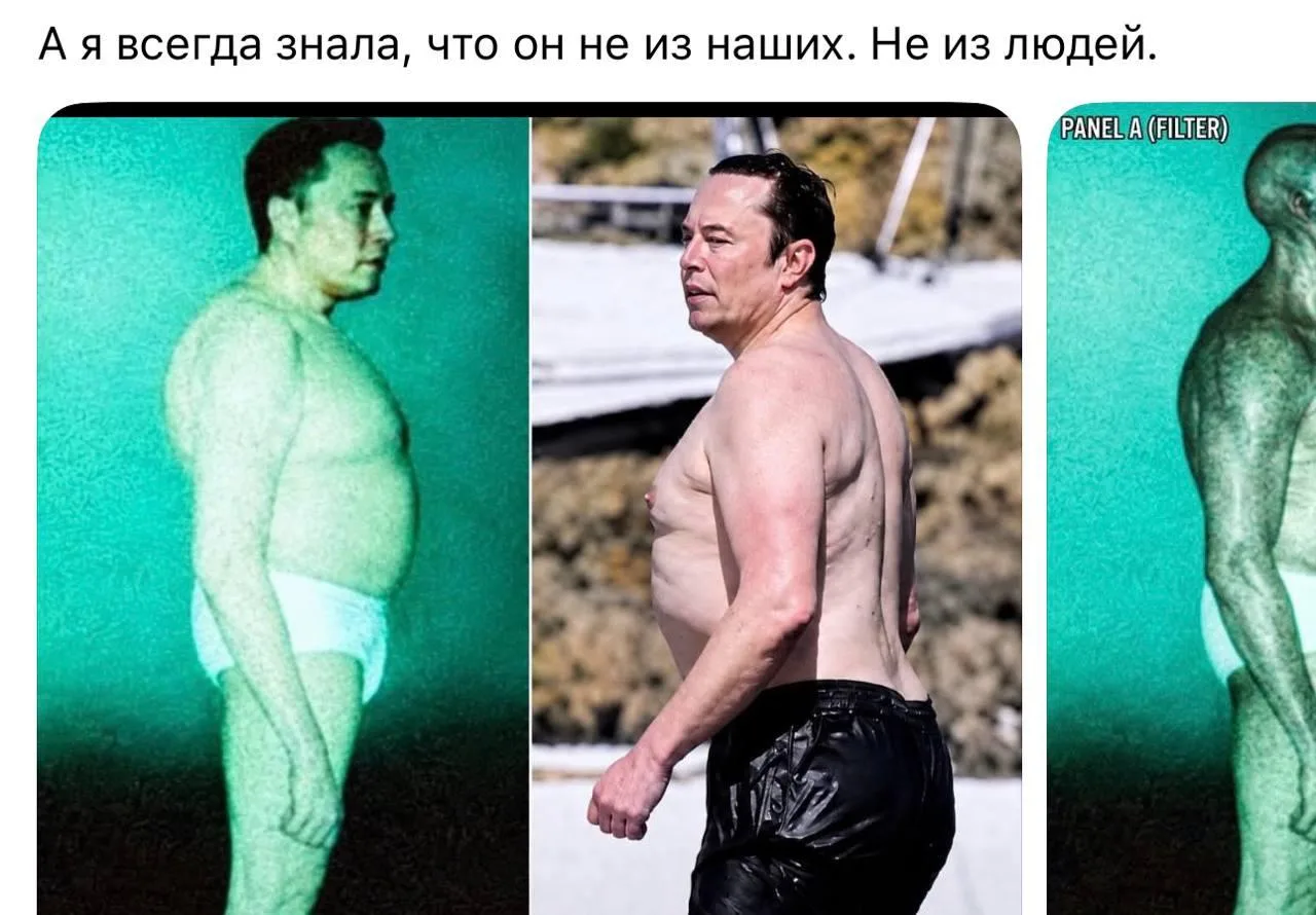 🇺🇸 В Threads* нашли доказательства того, что Илон Маск рептилоид.