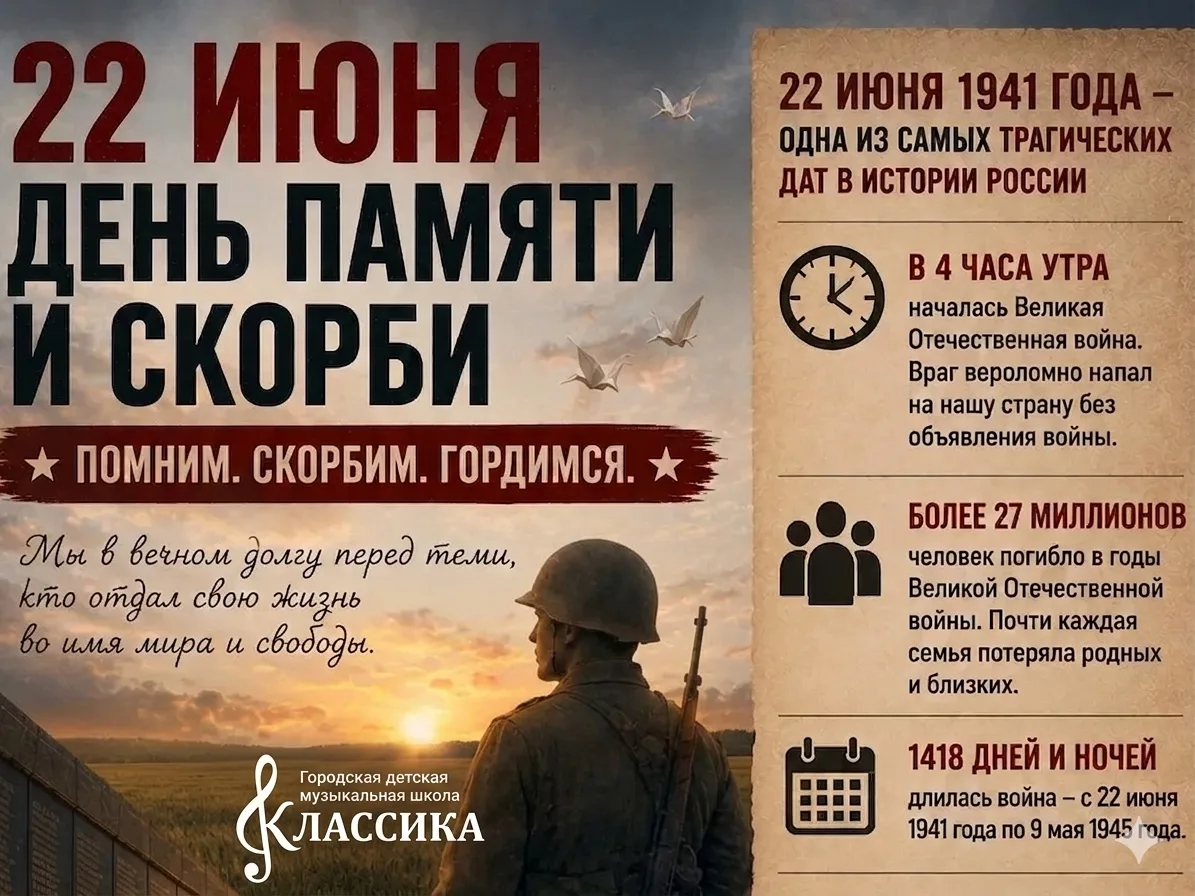 🕯️ 22 июня – День памяти и скорби.

Это та дата, которую мы не имеем права забывать. В этот день в 