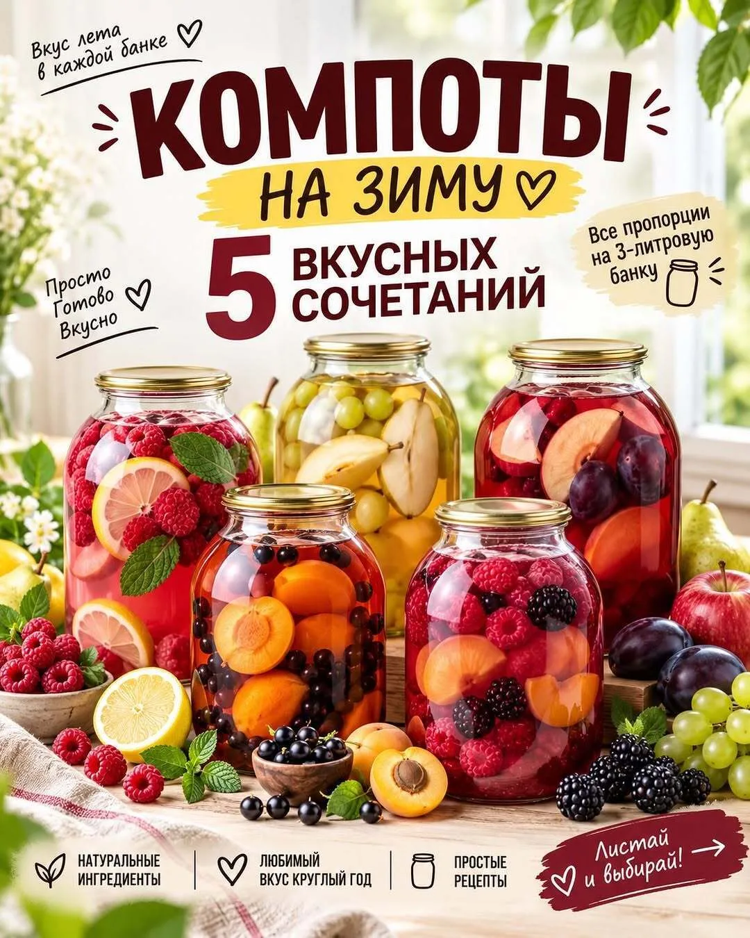 Лето можно сохранить не только в фотографиях, но и в банках 🫐