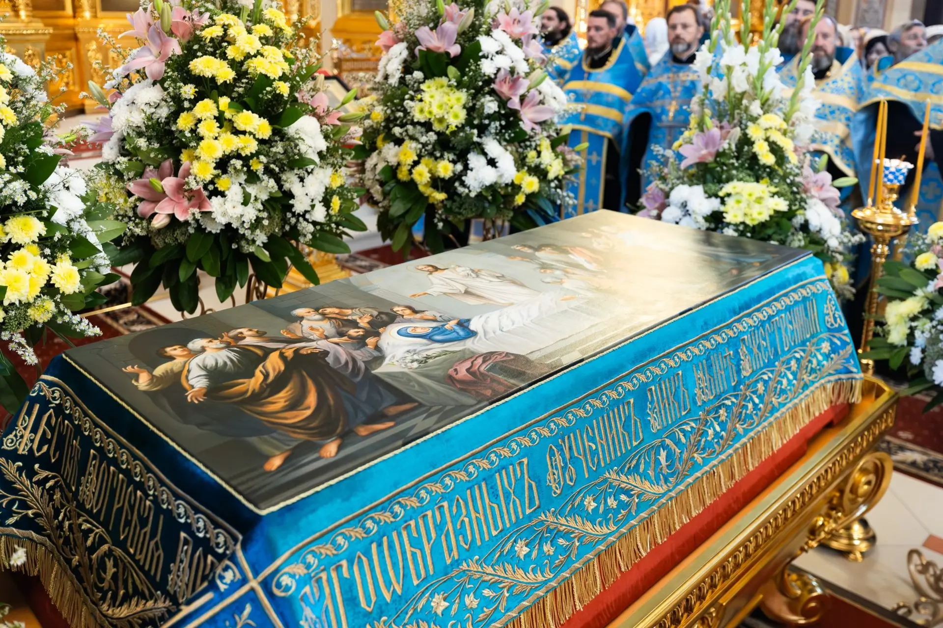 Вчера братия нашей Святой обители во главе с наместником игуменом Сергием (Коломиц) при...