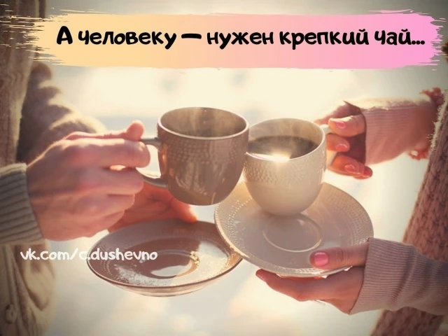 А человеку — нужен крепкий чай...