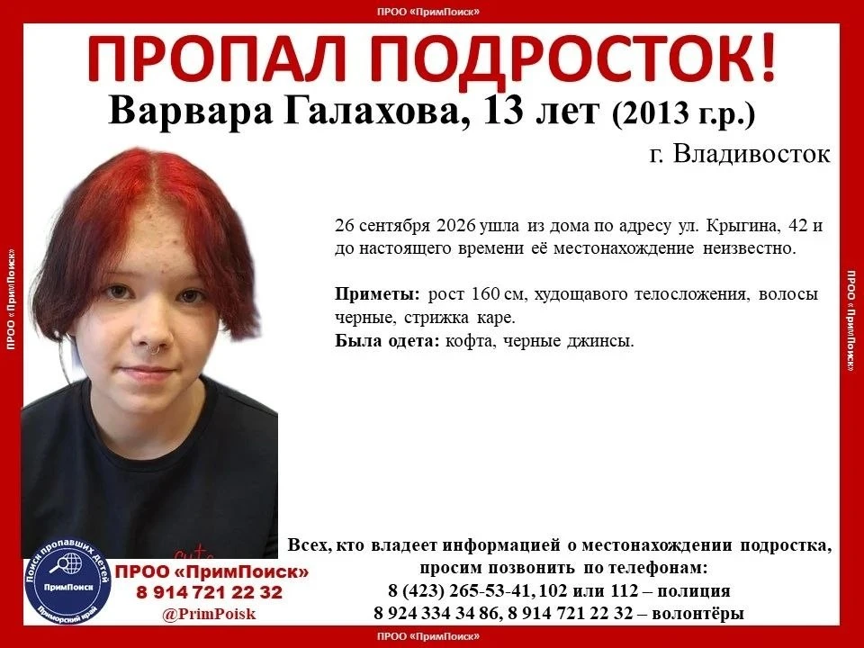 ❗️ВНИМАНИЕ! ПРОПАЛ ПОДРОСТОК!