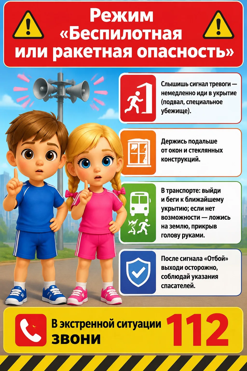 Режим "Беспилотная или ракетная опасность!"⚠️