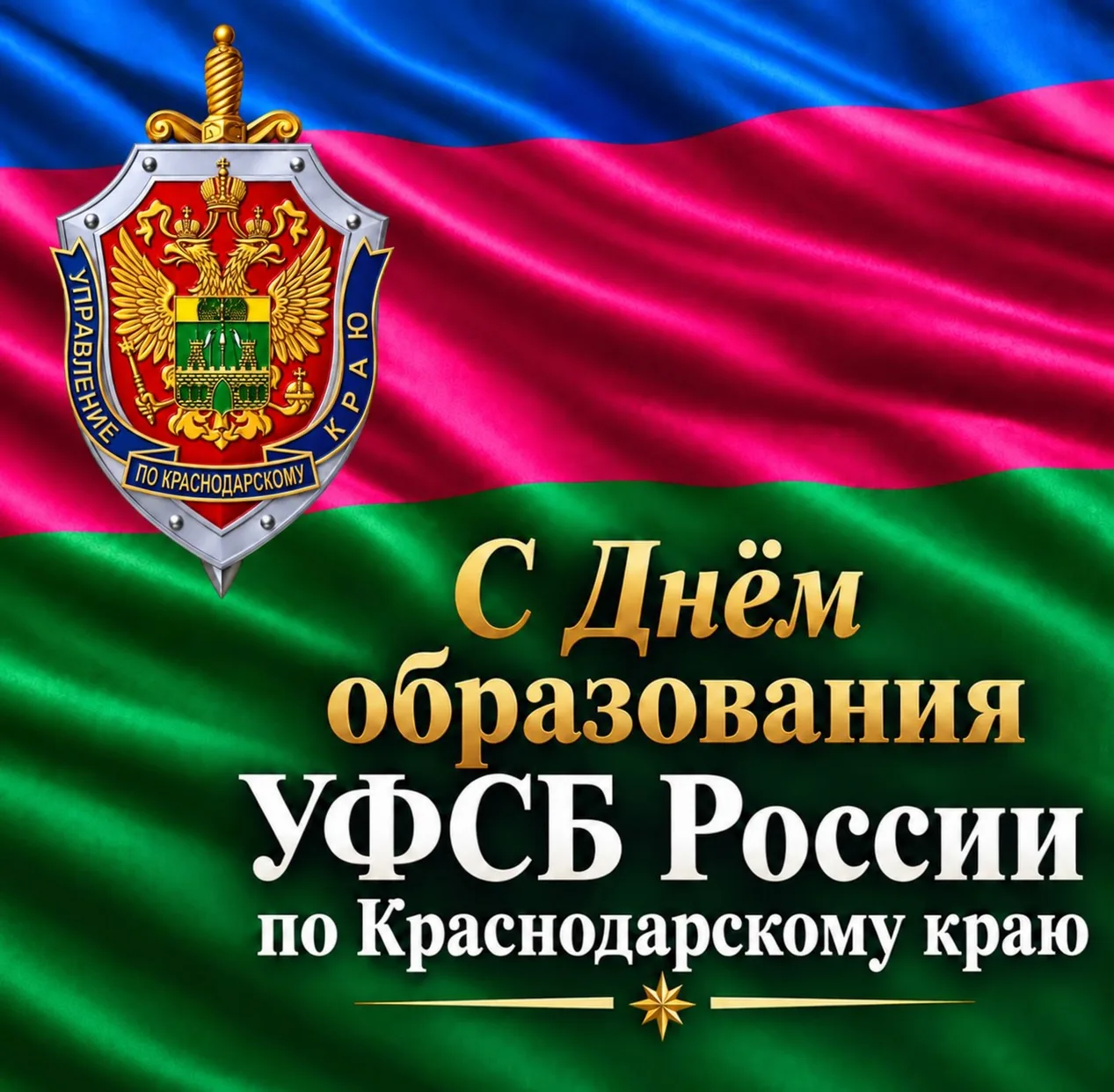 Сегодня – День образования УФСБ России по Краснодарскому краю. С 1937 года  его сотрудн...