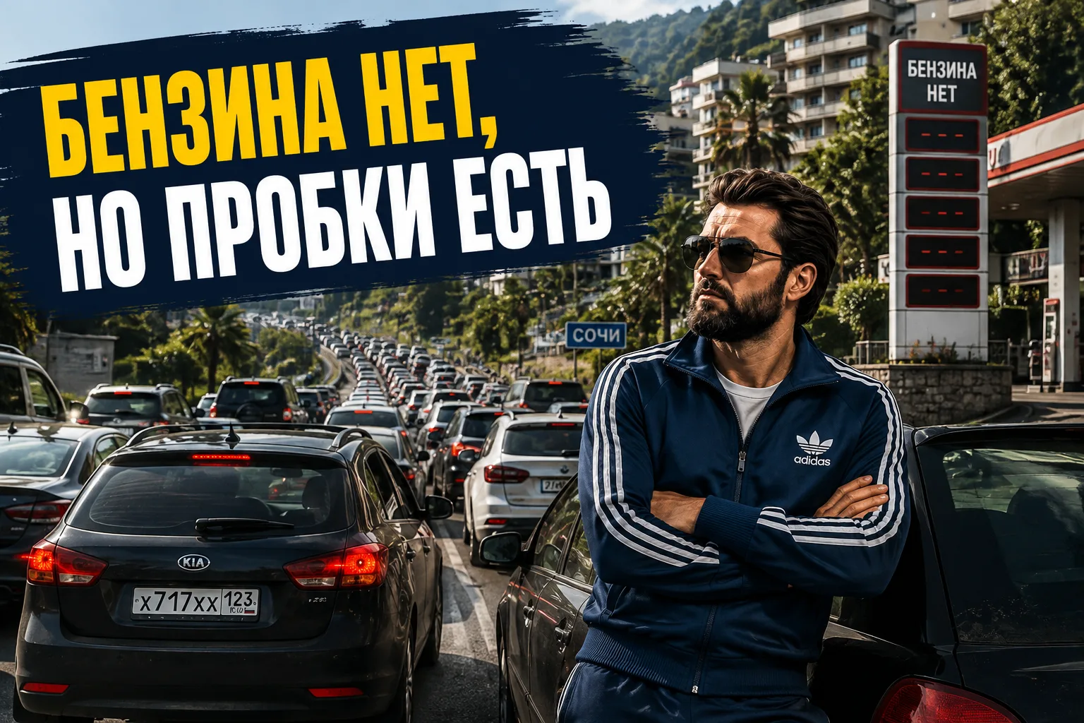 Бензина нет, но пробки есть.