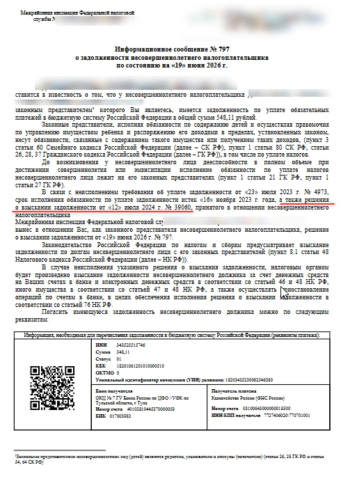 Важная информация для родителей: налоги на детей — ваша ответственность

Многие родители не знают, ч